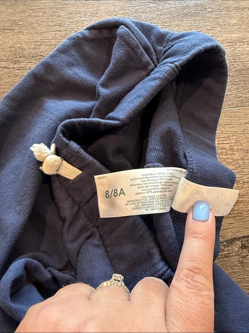 Carter's Little Boy's size‎ 8 Navy Blue Pull-On French Terry Sweatpant